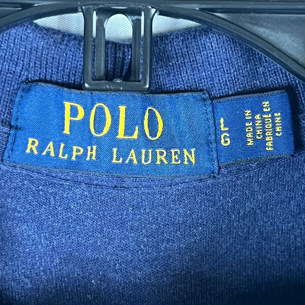 Polo Ralph Lauren Mens Navy Blue Heather Short Sleeve Pony Logo Polo Shirt Large